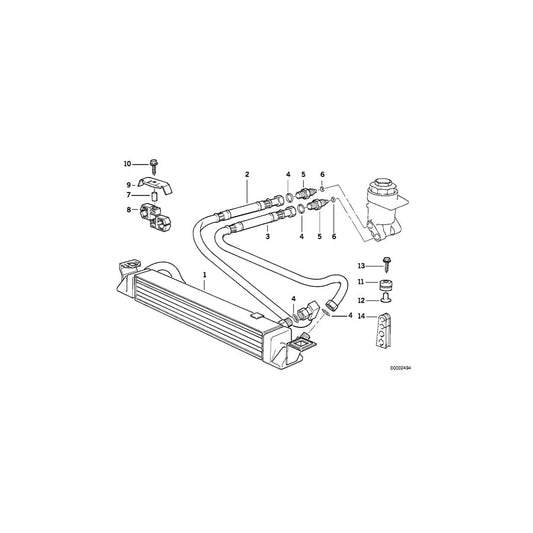 Genuine BMW 17211723261 E31 Threaded Pipe Joint M27-M22X1,5 (Inc. 840i, 850Ci & 850CSi) | ML Performance UK Car Parts