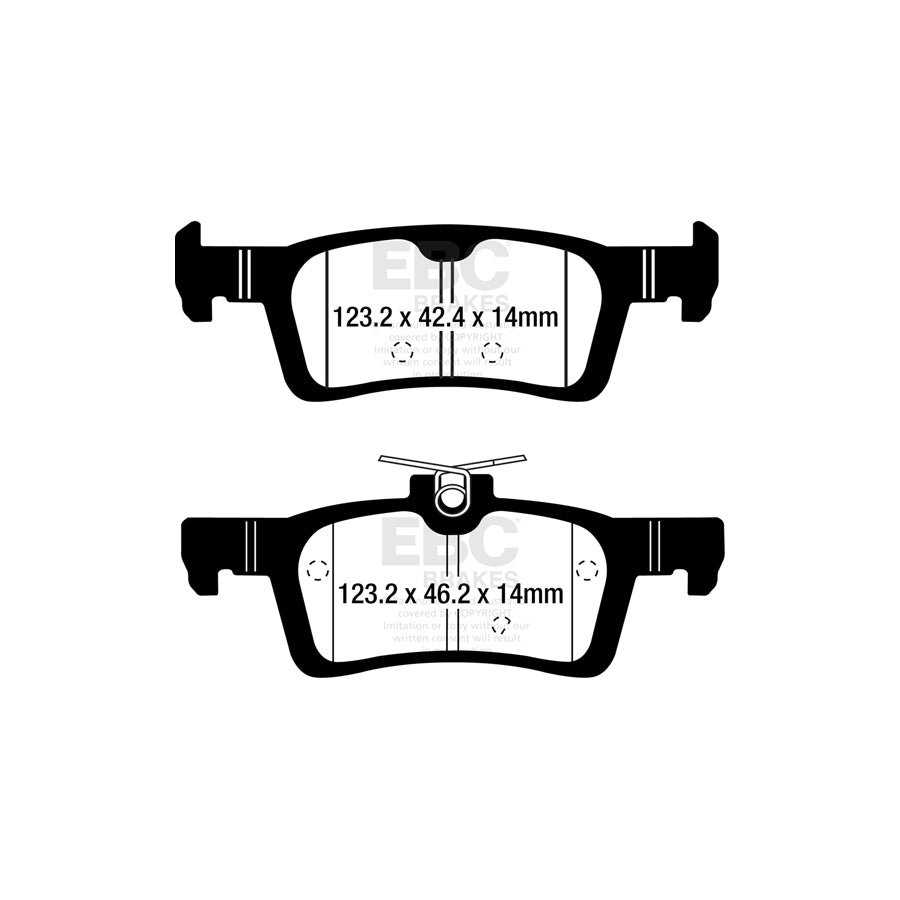 EBC DP22319 Ford Fiesta Greenstuff Rear Brake Pads - ATE Caliper 2 | ML Performance UK Car Parts