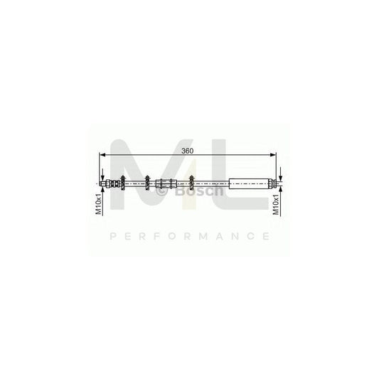 BOSCH 1 987 476 630 Brake Hose 360mm | ML Performance Car Parts