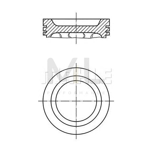 MAHLE ORIGINAL 037 35 01 Piston for VOLVO 240 92,5 mm, without cooling duct | ML Performance Car Parts