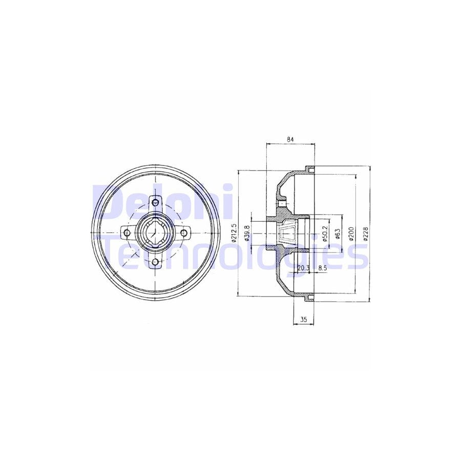 Delphi Bf293 Brake Drum