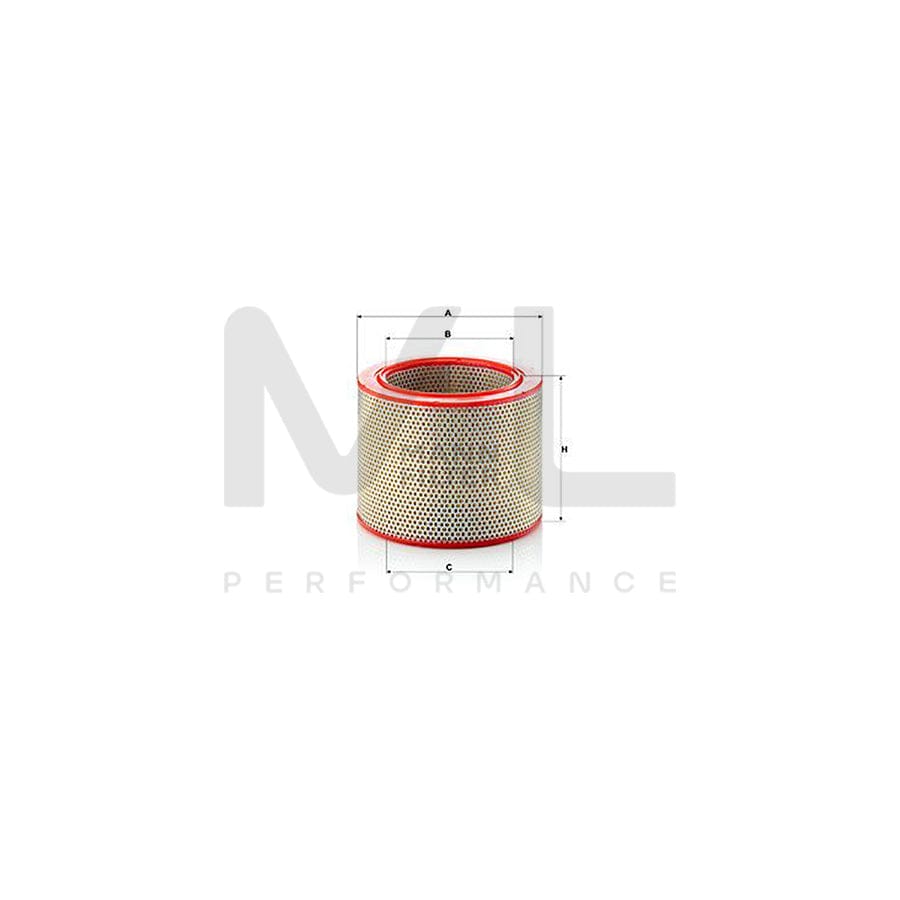 MANN-FILTER C 21 110 Luchtfilter Lengte: 206 mm, Filter insert