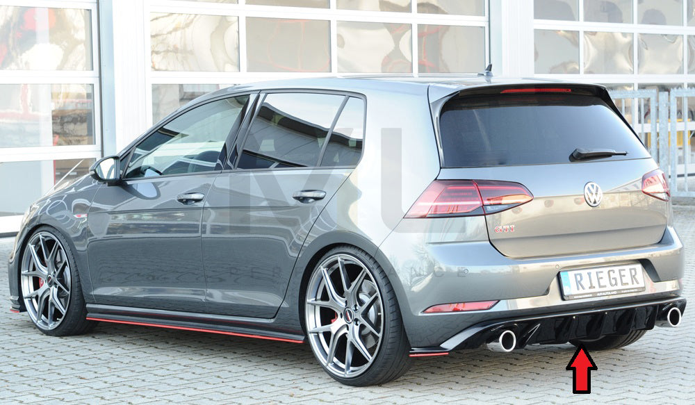Rieger 00088160 VW Mk7 Golf GTI Rear Diffuser 10 | ML Performance UK Car Parts