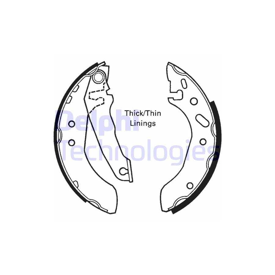 Delphi Ls1616 Brake Shoe Set