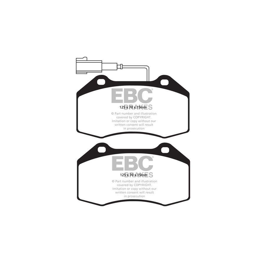 EBC PLK1309 Alfa Romeo MiTo Yellowstuff Pads and Brake Line Performance Pack - Bosch Caliper 2 | ML Performance UK Car Parts