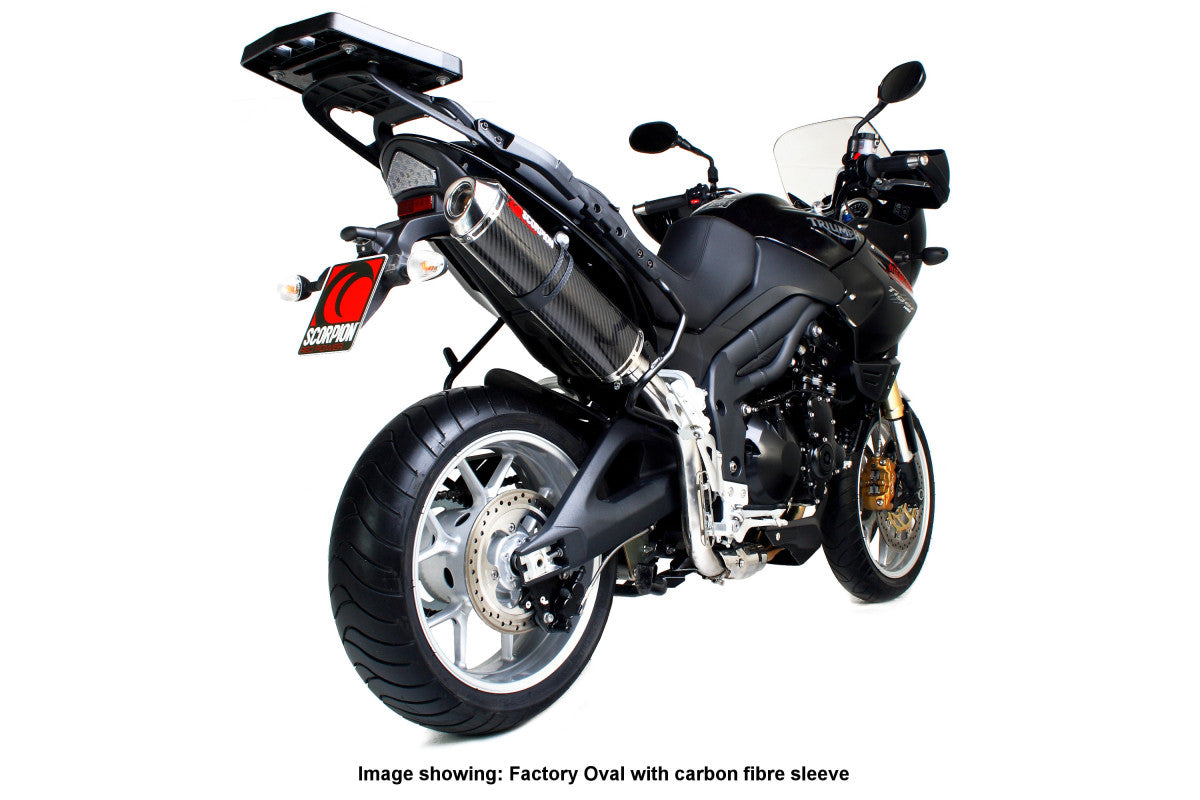 Scorpion ETR63SEO Triumph Tiger 1050 Factory Oval Slip-On - Polished Stainless Steel Sleeve | ML Performance UK UK