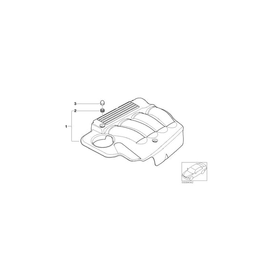 Genuine BMW 11121725686 E46 Cap Nut (Inc. 318Ci, 316ti & 318ti) | ML Performance UK Car Parts