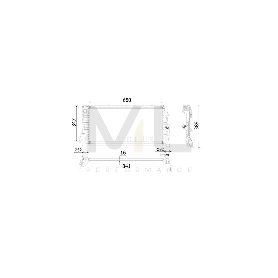 MAHLE ORIGINAL CR 2317 000P Engine radiator for MINI Hatchback Brazed cooling fins, Manual Transmission | ML Performance Car Parts