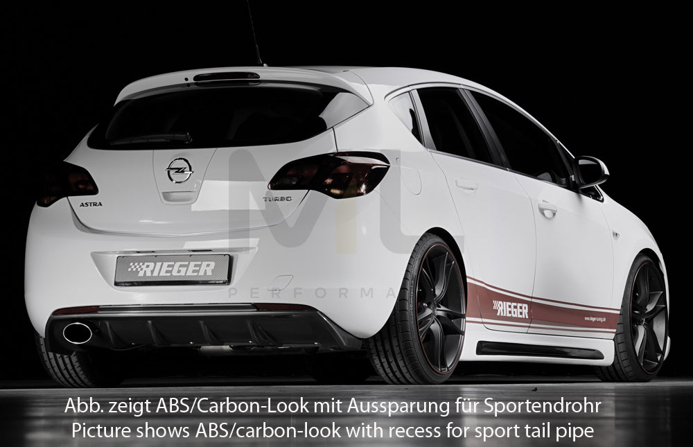 Rieger 00088112 Opel Astra J Rear Diffuser 5 | ML Performance UK Car Parts