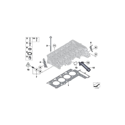 Genuine BMW 11128509151 F20 F21 Cylinder Head Gasket Asbestos-Free 3-LOCH (Inc. Cooper D ALL4 1.6, 114d & 116d ed) | ML Performance UK Car Parts