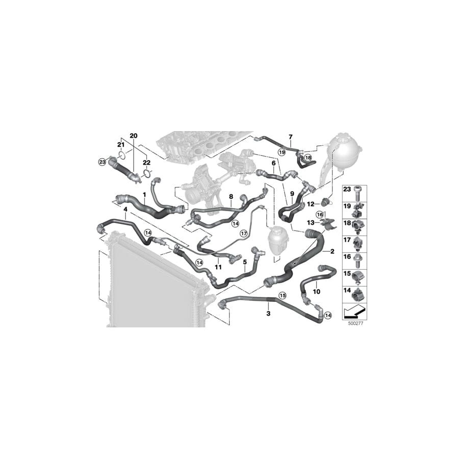 Genuine BMW 17129894781 G05 Hose Electric Coolant Pump  (Inc. X5 45eX) | ML Performance UK Car Parts
