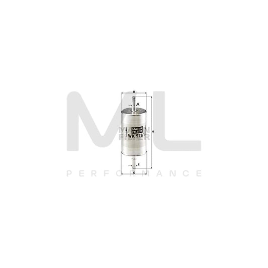 MANN-FILTER WK 511/1 Fuel filter In-Line Filter | ML Performance Car Parts