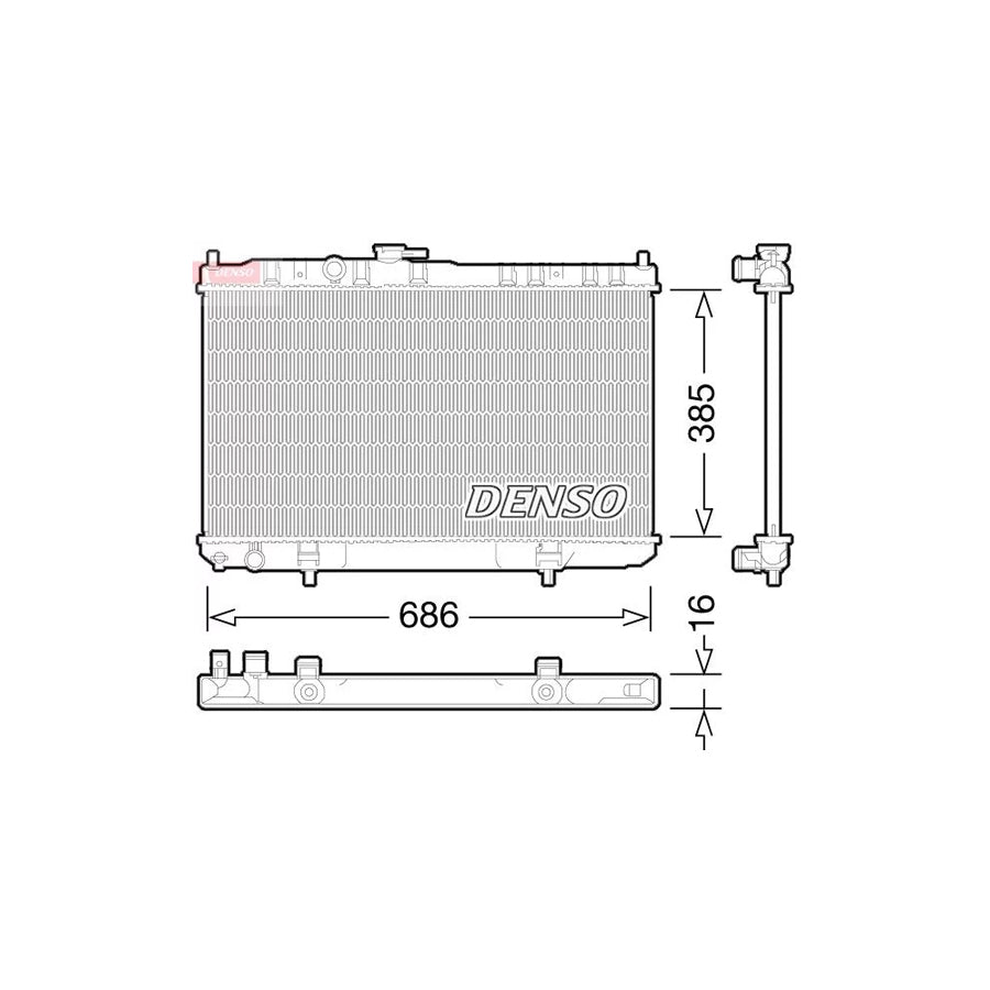 Denso DRM46034 Drm46034 Engine Radiator For Nissan Almera Classic Saloon (B10) | ML Performance UK