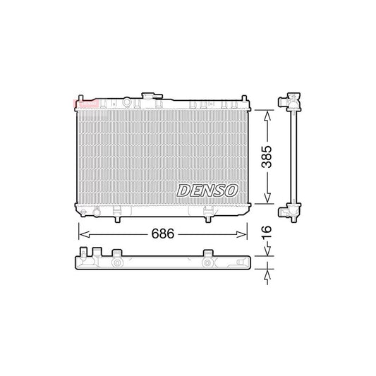 Denso DRM46034 Drm46034 Engine Radiator For Nissan Almera Classic Saloon (B10) | ML Performance UK