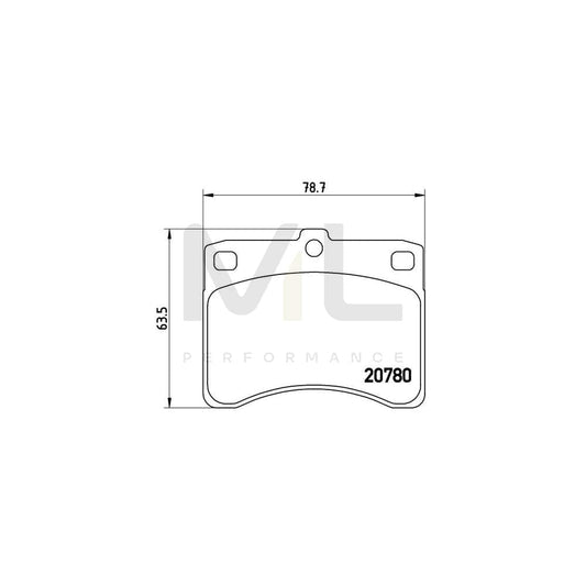 Brembo P 16 003 Brake Pad Set Excl. Wear Warning Contact | ML Performance Car Parts