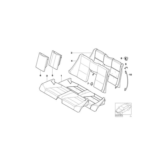 Genuine BMW 52208255021 E46 Seat Upholstery (Inc. 330Ci, 323Ci & 320Cd) | ML Performance UK Car Parts