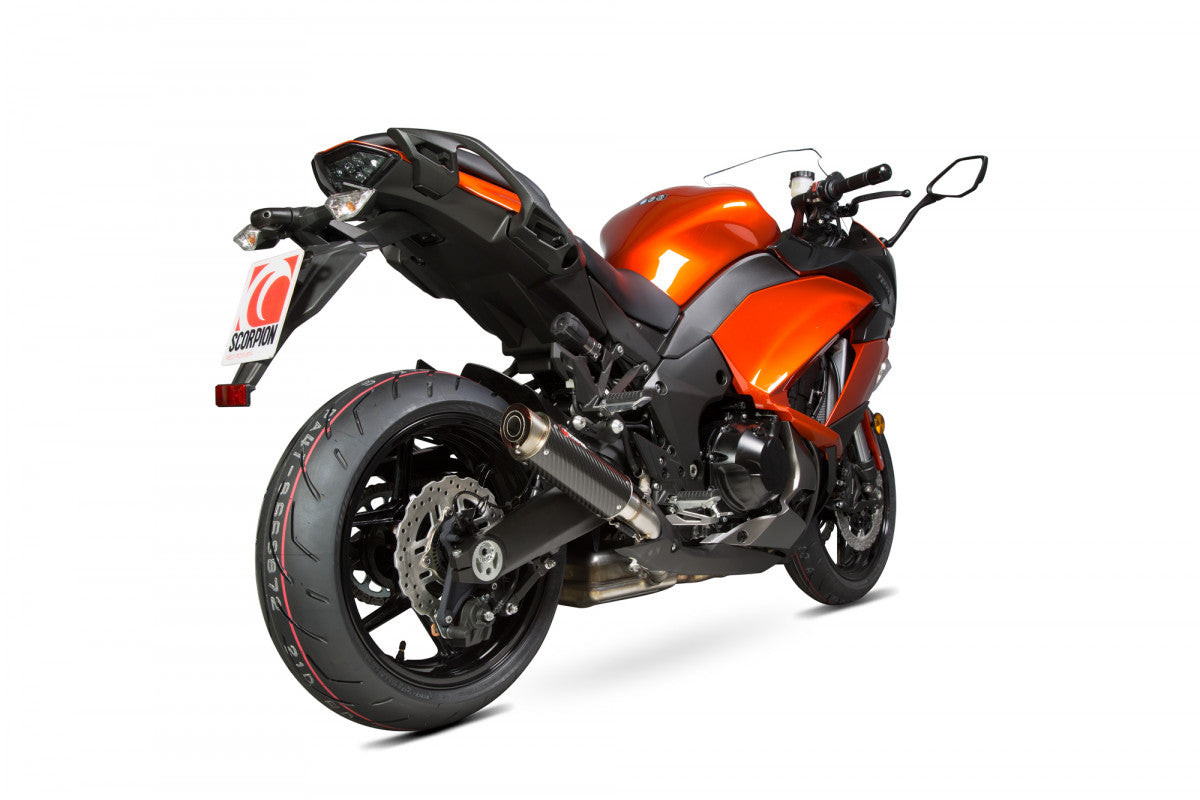 Scorpion KA1014CEM Kawasaki Z1000 SX Rp1-Gp Slip-On (Pair) - Carbon Fibre Sleeve | ML Performance UK UK