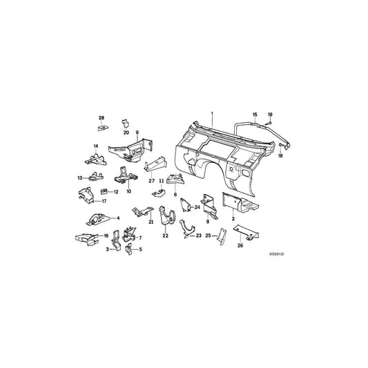 Genuine BMW 41148113966 E34 E32 Bracket, Impact Sensor, Right (Inc. 750i, M5 3.8 & M5) | ML Performance UK Car Parts