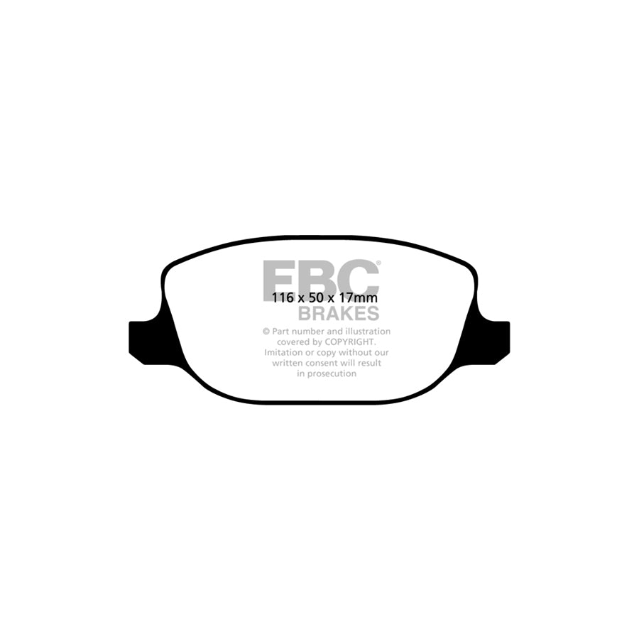 EBC DP31425C Alfa Romeo Lancia Redstuff Rear Brake Pads - Girling/TRW Caliper (Inc. 159, Brera, Delta) 2 | ML Performance UK Car Parts