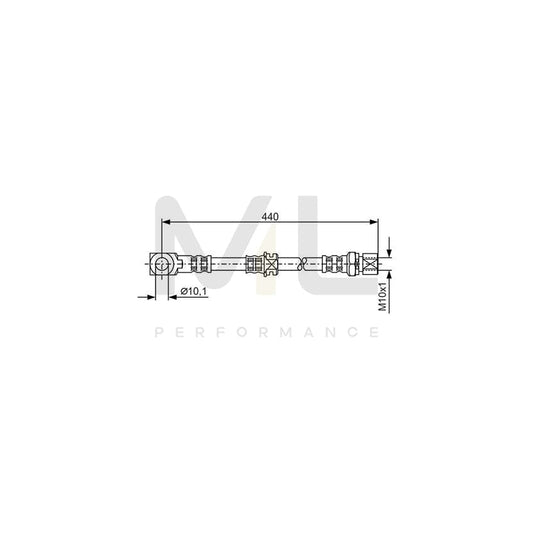 BOSCH 1 987 476 694 Brake Hose 420mm, M10x1 | ML Performance Car Parts