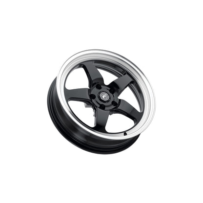 Forgestar F0918C022N23 18x5 D5 Drag Standard 5x120 ET-23 BS2.1 Gloss Black Machined Drag Racing Wheel
