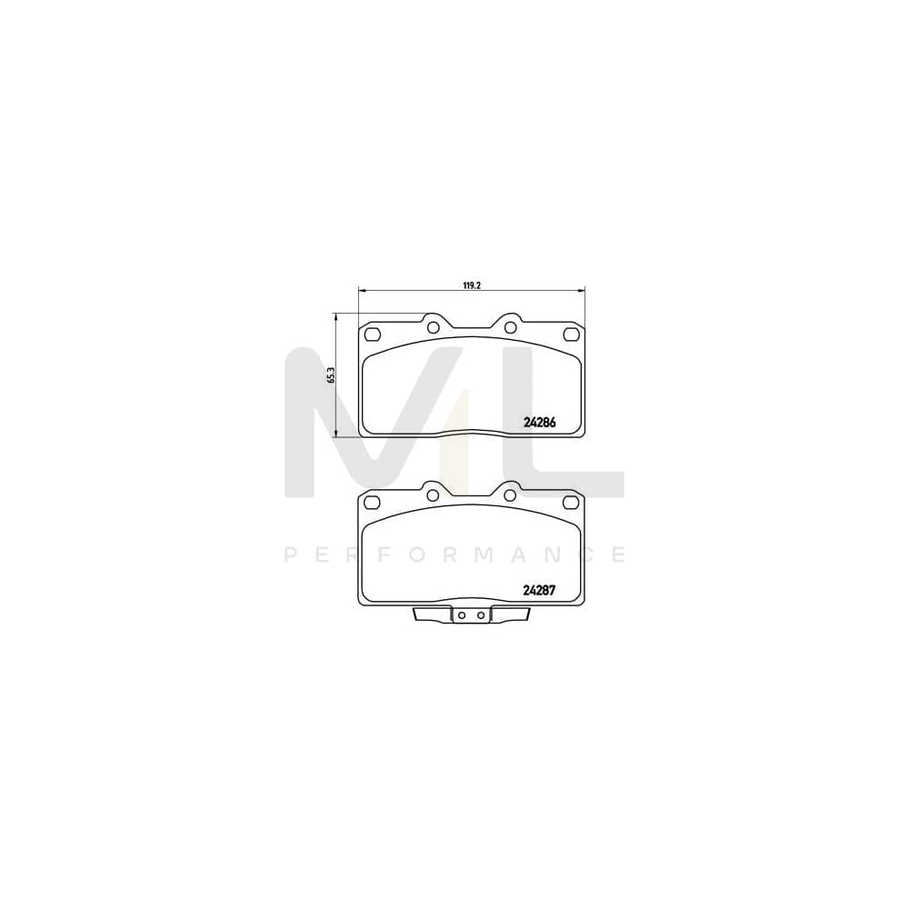 Brembo P 54 019 Brake Pad Set With Acoustic Wear Warning | ML Performance Car Parts