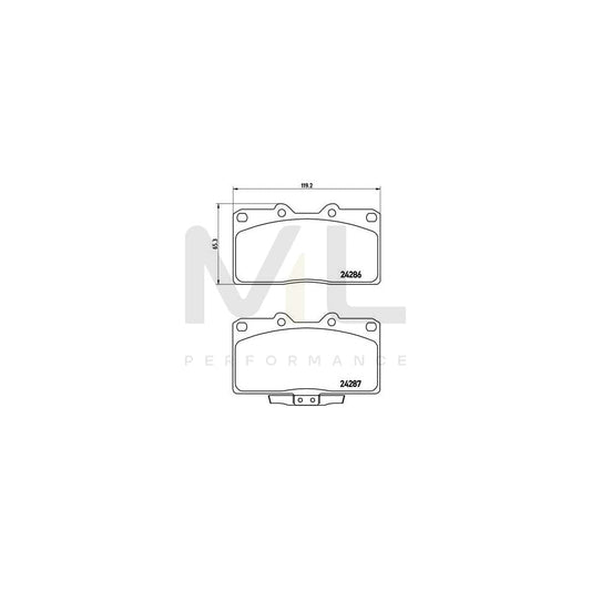 Brembo P 54 019 Brake Pad Set With Acoustic Wear Warning | ML Performance Car Parts