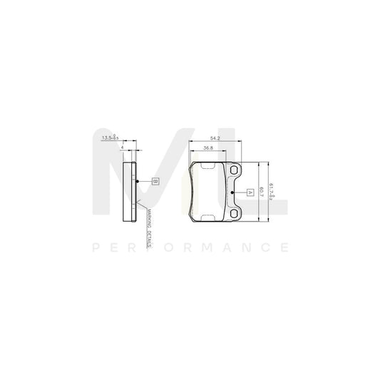 Bosch 0986Tb2007 Brake Pad Set Excl. Wear Warning Contact  | ML Performance Car Parts