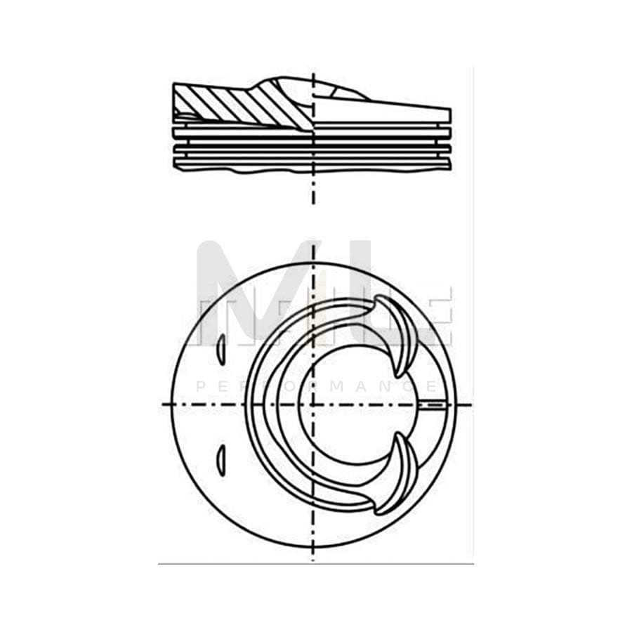 MAHLE ORIGINAL 028 24 00 Piston 89,01 mm, without cooling duct | ML Performance Car Parts
