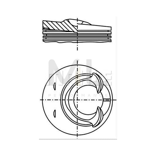 MAHLE ORIGINAL 028 24 00 Piston 89,01 mm, without cooling duct | ML Performance Car Parts