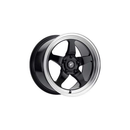 Forgestar F09180067P42 18x10 D5 Drag Standard 5x114.3 ET42 BS7.1 Gloss Black Machined Drag Racing Wheel