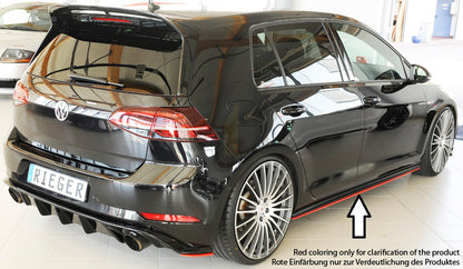 Rieger 00059588 VW Mk7 Golf Side Skirt Splitter (GTI, GTD & GTE) 4 | ML Performance UK Car Parts