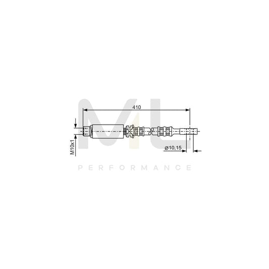 BOSCH 1 987 476 805 Brake Hose 398mm, M10x1 | ML Performance Car Parts
