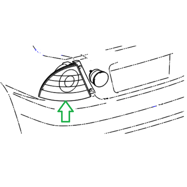 Genuine Lexus 81551-53012-B0 IS Phase 1 O/S Rear Outer Lamp