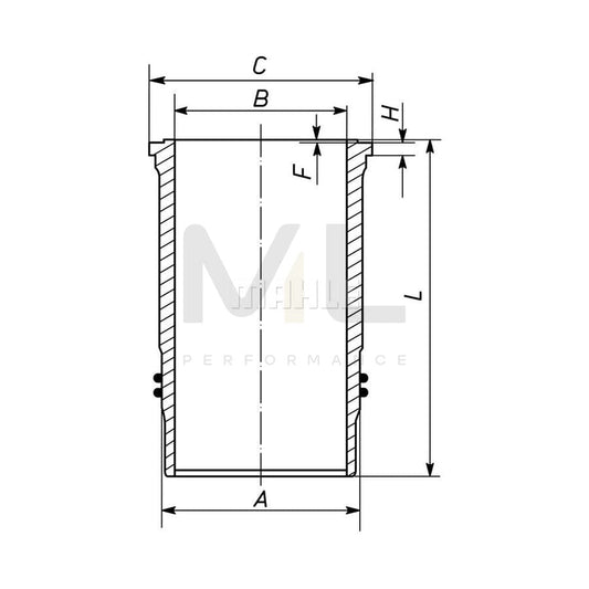 MAHLE ORIGINAL 503 WN 48 00 Cylinder Sleeve for PORSCHE 911 99,99mm | ML Performance Car Parts