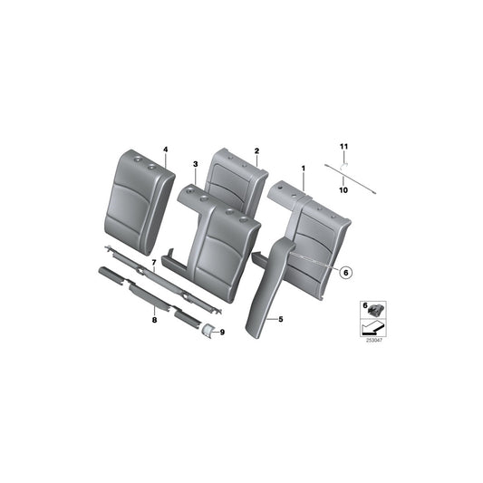 Genuine BMW 52207247233 F10 Trim, Isofix, Outer Left EVERESTGRAU (Inc. 528iX, 525d & 550iX) | ML Performance UK