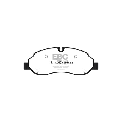 EBC PD03KF1499 Ford Transit Yellowstuff Front Brake Pad & Plain Disc Kit 2 | ML Performance UK Car Parts