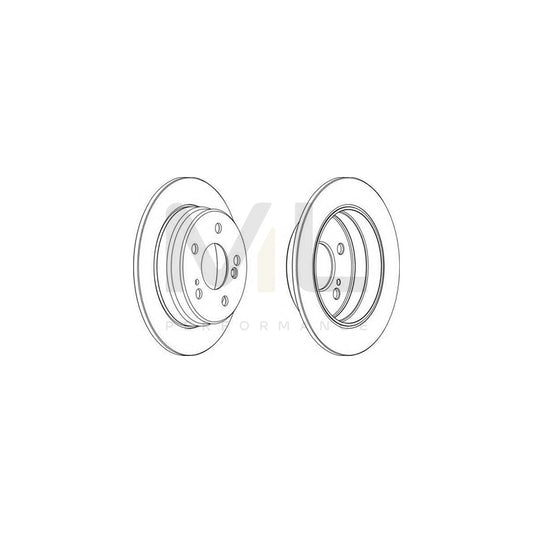 FERODO DDF122C-1 Brake Disc Solid, Coated | ML Performance Car Parts