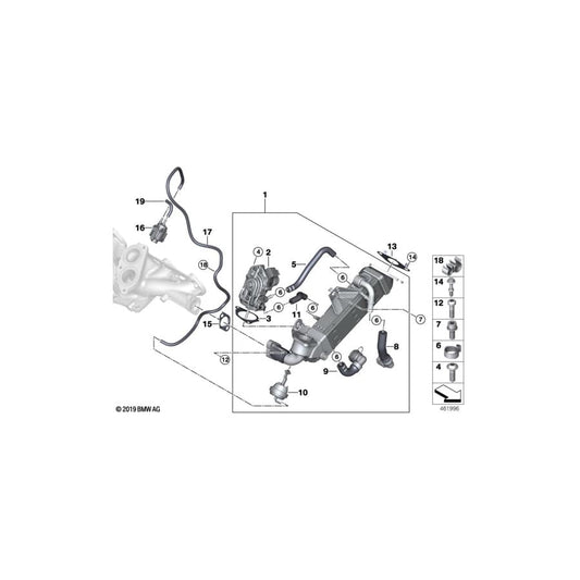 Genuine BMW 11718576803 G12 G06 G05 Hose, Egr Cooler-Egr Valve (Inc. 640dX, X7 30dX & 630d) | ML Performance UK Car Parts