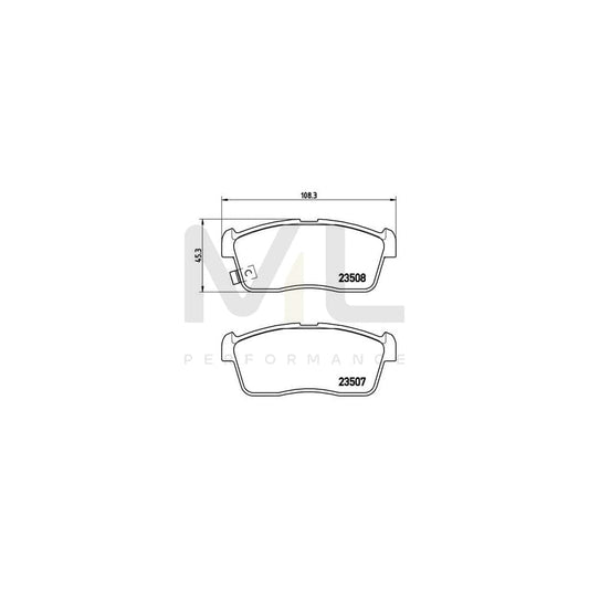 Brembo P 79 020 Brake Pad Set With Acoustic Wear Warning | ML Performance Car Parts