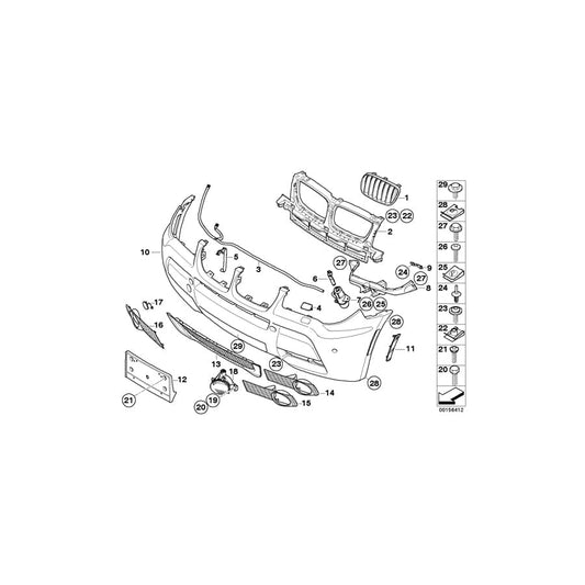 Genuine BMW 51113433416 E83 Trim Cover, Bumper, Primed, Front (Inc. X3 3.0sd, X3 3.0d & X3 2.5si) | ML Performance UK Car Parts