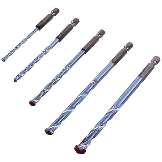 Amtech 5pcs. Hex Shank Masonry Drill Bit Set | ML Performance DIY & Power Tools