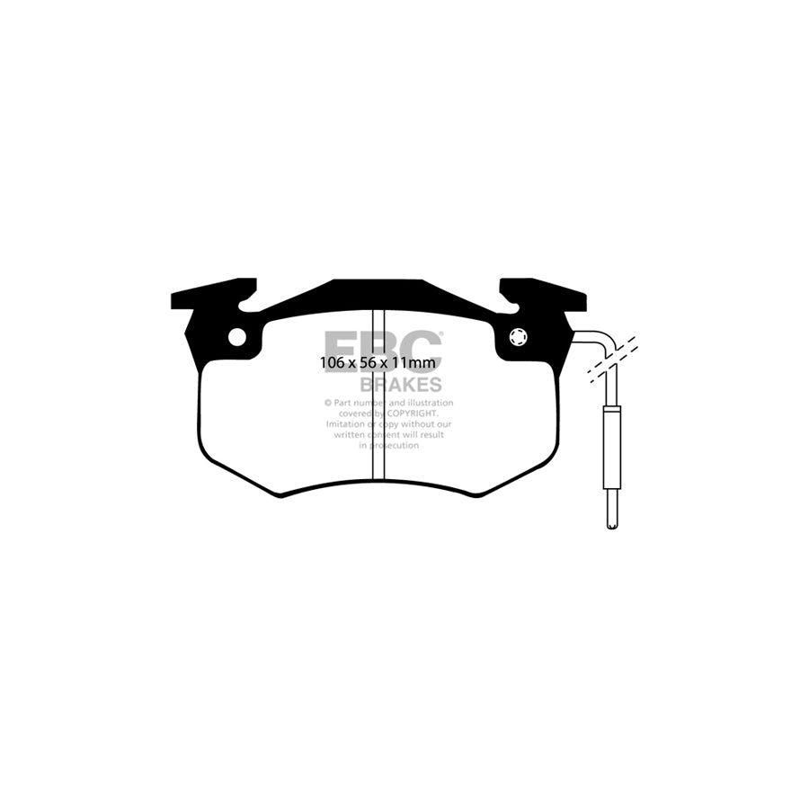 EBC DP4458/2R Bristol Citroen Peugeot Renault Yellowstuff Rear Brake Pads - Bendix Caliper 2 | ML Performance UK Car Parts
