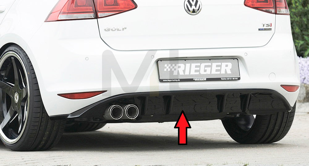 Rieger 00088028 VW Mk7 Golf GTD Rear Diffuser 1 | ML Performance UK Car Parts