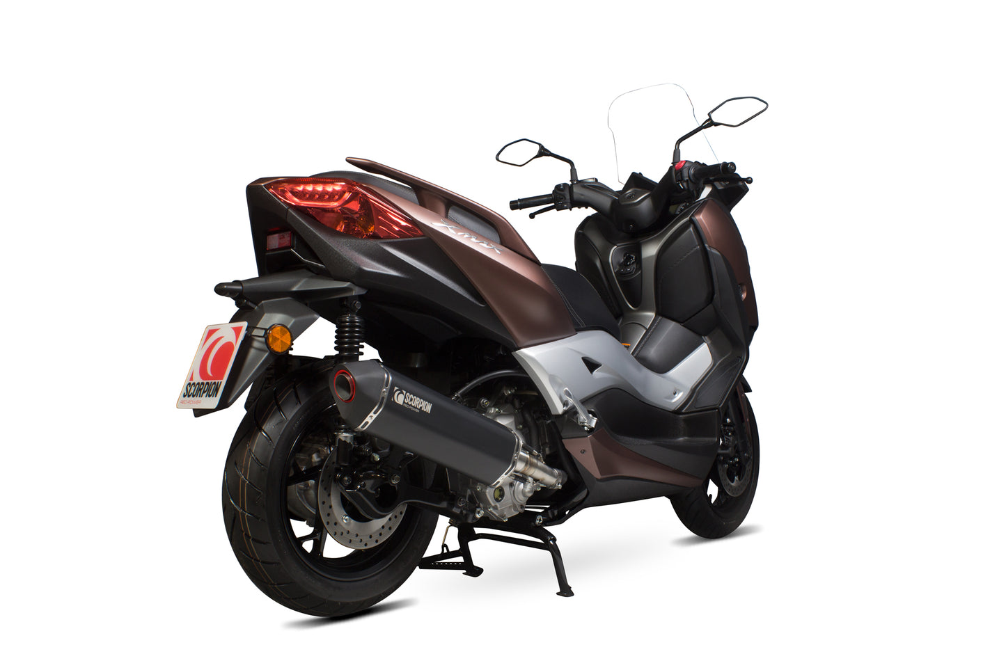Scorpion RYA109BCER Yamaha X-Max 300 Serket Parallel Slip-On - Black Ceramic Coated Sleeve | ML Performance UK UK