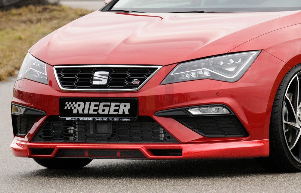 Rieger 00027031 SEAT 5F Front Splitter (Leon FR & Leon Cupra) 5 | ML Performance UK Car Parts