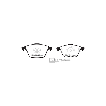 EBC PLK1334 Audi A3 Yellowstuff Pads and Brake Line Performance Pack - TRW Caliper 2 | ML Performance UK Car Parts