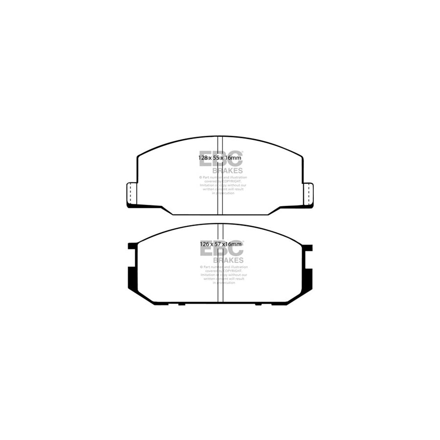 EBC DP4456R Lotus Toyota Yellowstuff Front Brake Pads - Bendix Caliper 2 | ML Performance UK Car Parts