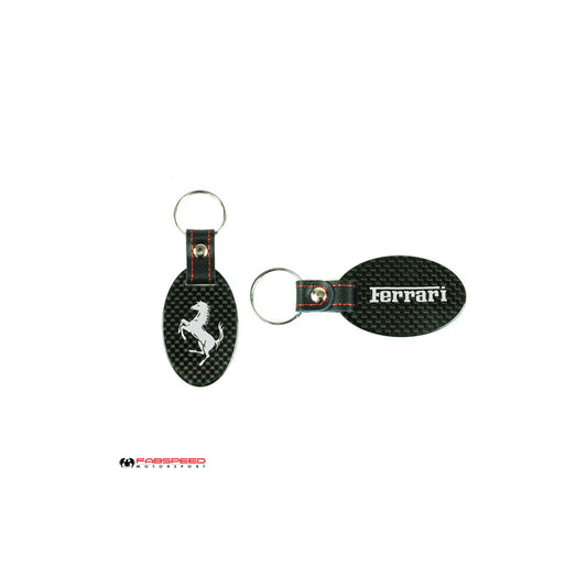 Fabspeed Ferrari Cavallino Silver Carbon Fiber Keyring | ML Performance UK
