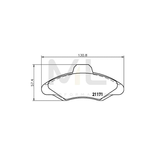 Hella 8DB 355 019-041 Brake Pad Set Not Prepared For Wear Indicator | ML Performance Car Parts